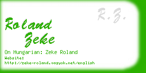 roland zeke business card